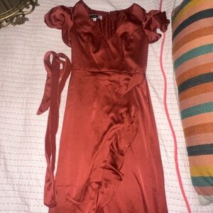 DB Studio Spice Long Dress with Puff Sleeves